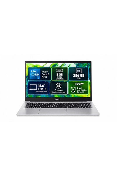 ACER Aspire Lite AL15-33P-358V NX.D2LEY.001 Intel Core 3 N355 8GB 256GB SSD F...