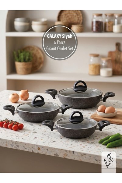 FMS Galaxy Granite Omelet Set |   Non-Stick |   Durable Granite Coating I 18C...