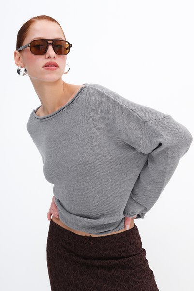 Addax Pulover din tricot cu decolteu barcă K10237-A5