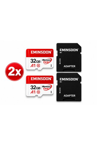 EMiNSDON 32Gb 2Xadet Memory Card Mini Camera Home Vehicle Security Camera Com...