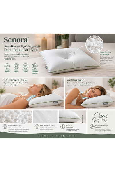 SENORA Hard Pillow with Neck Support
