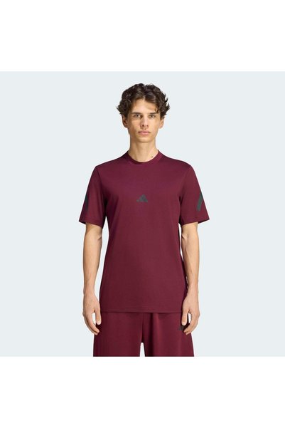 adidas زي ن.إ.إي. تي شيرت رجالي باللون الأحمر الداكن (KF3803)