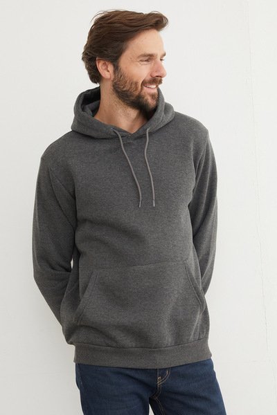 Fulla Moda 3 Thread Kangaroo Pocket Sweatshirt