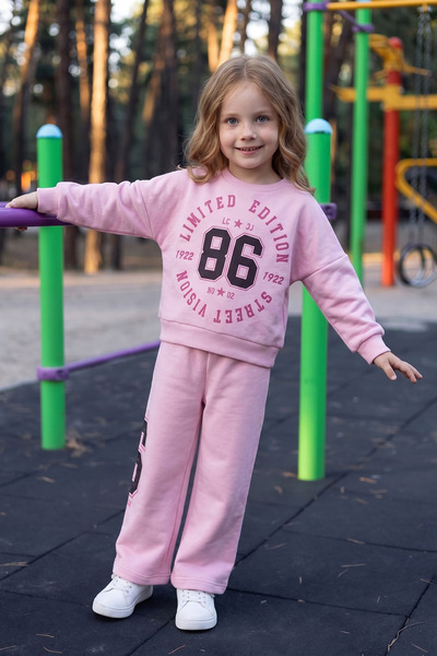 Fulla Moda 3 İplik 86 Printed Girls' 2-Piece Set