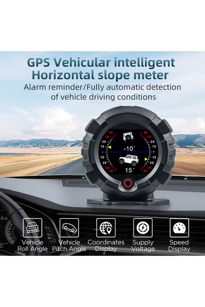 Choice1 X95 Car GPS Slope Meter Digital Head Up Display Inclinometer Speedome...