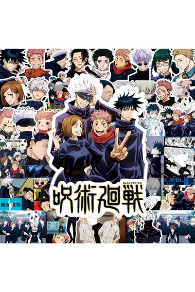 BANDAI 80Pcs 80pcs Cartoon Jujutsu Kaisen Anime Stickers Waterproof Decals Ca...