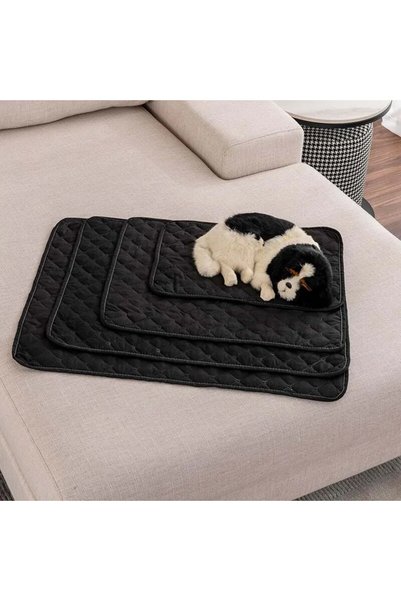 Choice 40cm-50cm Black Pet Bed Mat Reusable Dog Diaper Cover Washable Sofa Co...