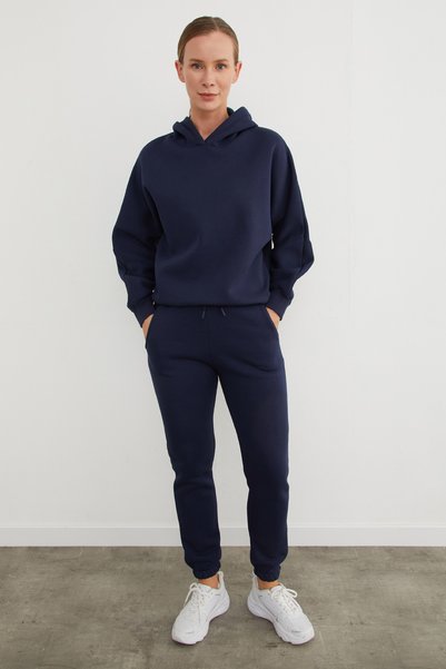 Fulla Moda 3 Thread Basic Hooded Jogger Tracksuit Set
