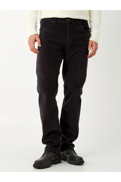 muzzo jeans Cotton Dark Brown Velvet Regular Fit 5-Pocket Pants