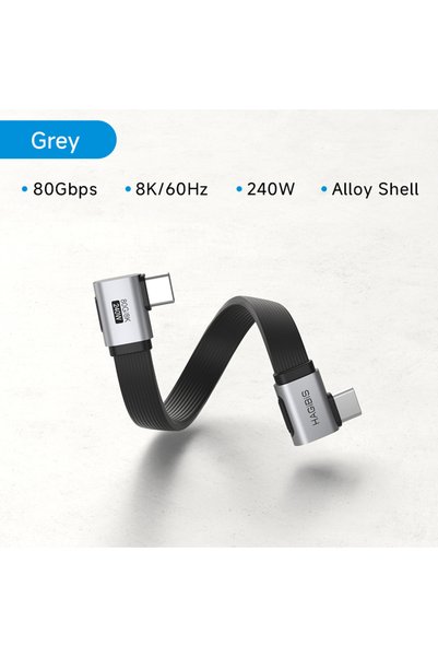 Choice 0.14m Elbow Plug Hagibis USB C to USB C Cable Short 90 Degree Right An...