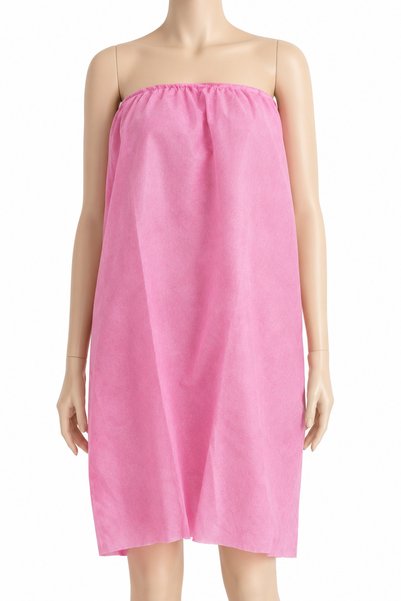 LA PERLA TECH Elastic Spa Disposable Waxing Gown -10 Pcs pink