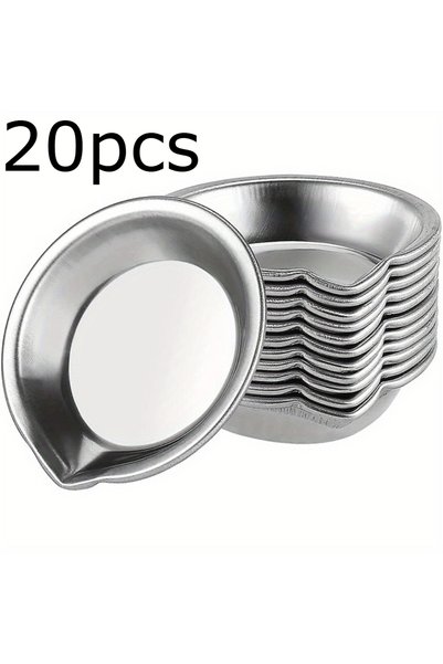 Choice1 20pcs 5/10/20pcs Durable Stainless Steel Paint Palette Set,Round Mixi...