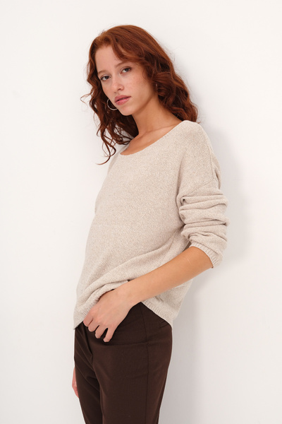 Addax Pulover din tricot cu decolteu barcă K10315
