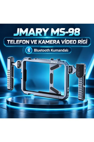 Jmary MS-98 Uzaktan Kumandalı Telefon ve Kamera Video Stabilizatörü Siyah