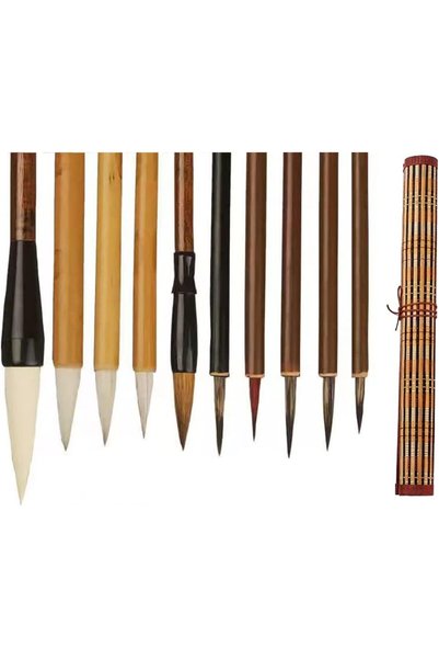Choice 10 PCS 10Pcs Professional Chinese Calligraphy Brushes Set with Storage...