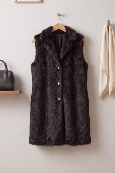 HİJABAYA Maxmara Υφασμάτινο Γιλέκο Araboy με Αξεσουάρ Τσάντας, Διπλό Κουμπωτό...