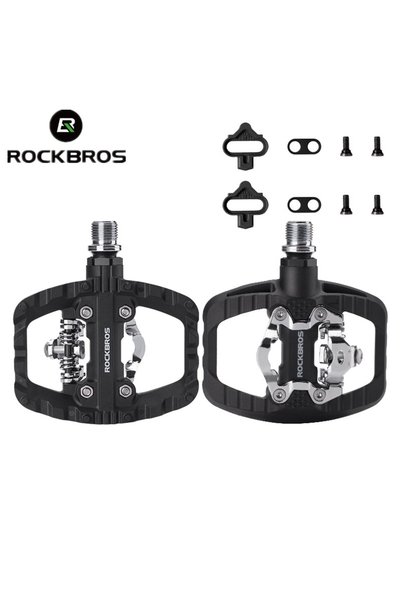 ROCKBROS دواسات دراجة هوائية PD303 2 في 1 مضادة للانزلاق من النايلون للدراجات...