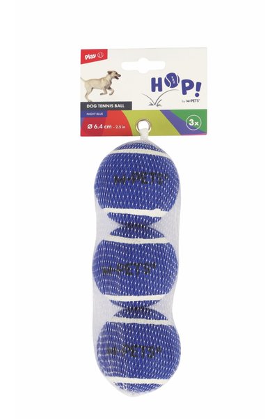 M-PETS Hop Tennis Ball Blue 6,4cm Set of 3