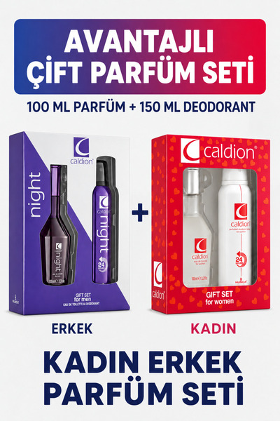 Caldion Night+edp+100 ml -100 ml+ Erkek-Kadın Parfüm Seti