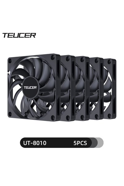 Choice مروحة يحافظ على البرودة هيكل الكمبيوتر TEUCER UT-8010 سوداء بدون إضاءة...