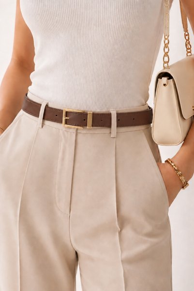 HAKKE Square Buckle Bridge Belt