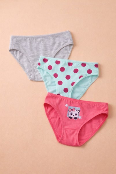 Fulla Moda Puantiyeli 3 Lü Kız Çocuk Külot