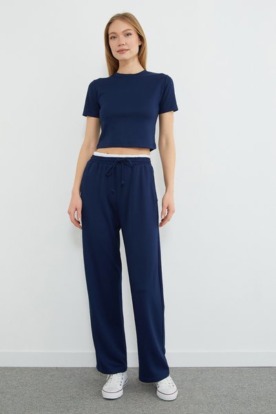 Fulla Moda Beli Garnili Pocketed Modal Trousers