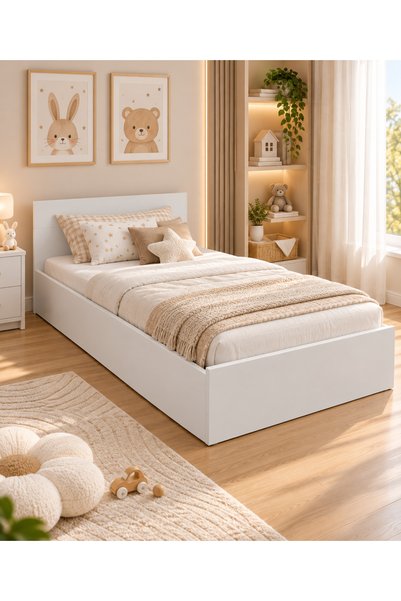temosan mobilya 90 X 190 Yatak Uyumlu | Tek Kişilik Karyola | Yataksız | Beya...