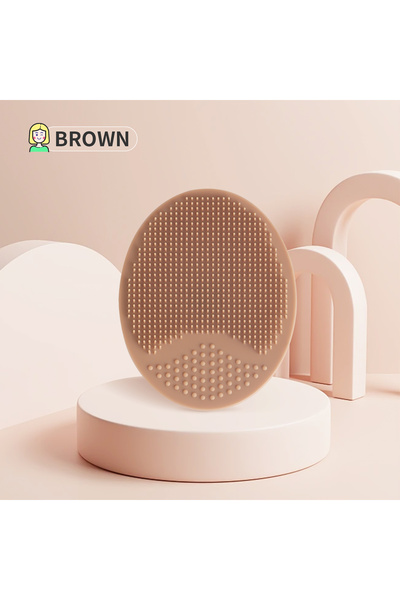Choice brown Wash a face to brush,1pcs Silicone Cute Sucker mini Cleansing cl...