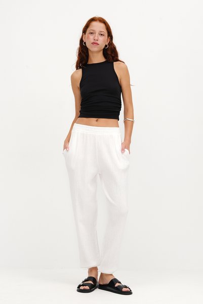 Addax Pantaloni de jogger cu talie elastică PN2437