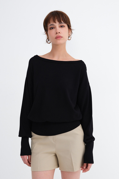 Addax Kayık Yaka Knitwear K10343