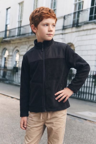Fulla Moda Parachute Fabric Detailed Fleece Boys' Sweatshirt