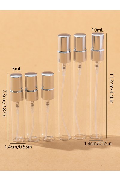 Choice Glass 10ml 50pcs silver 50pcs 5ml10ml Aluminum Half-Cover Spray Head T...