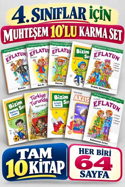GÖNÜL YAYINCILIK Set of 10 Story Books That Make Reading Fun for Grades 3 and 4