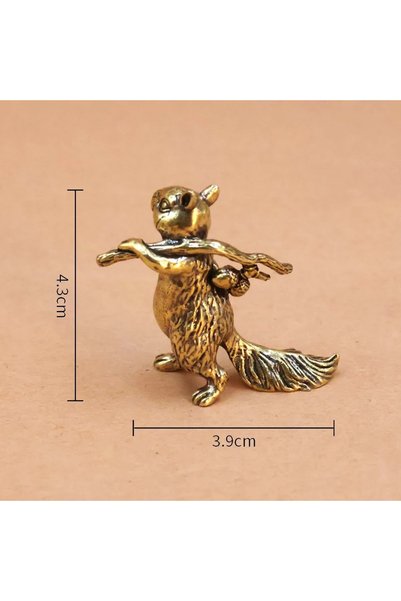 Choice Squirrel 1PC Owl Brass Ornament Handmade Boho Decor Creative Figurine ...