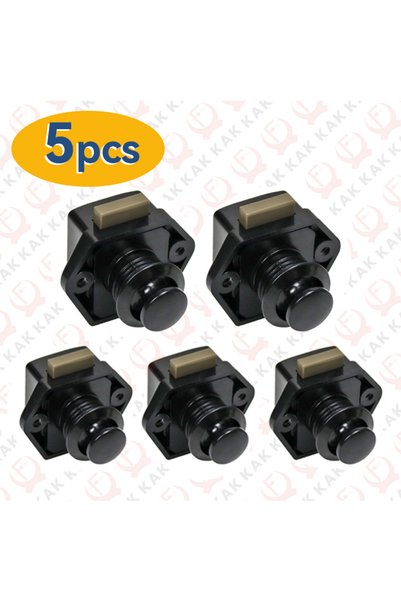 Choice 5pcs KAK 5pcs Camper Car Push Button Lock Black Kitchen Cabinet Knobs ...