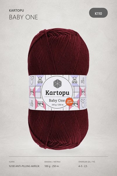 Generic Brand بيبي وان بيبي صوف مضاد للوبر كلاريت أحمر K110