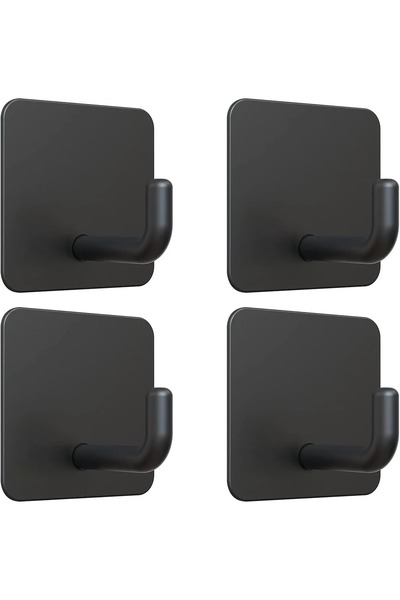 Choice black 4PCS Stainless Steel Wall Mounted, Wall Mounted Self-Adhesive Ho...