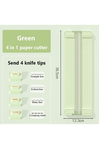 choice2 green 1PC 4 in 1 two-way paper cutter, manual office paper cutter, se...