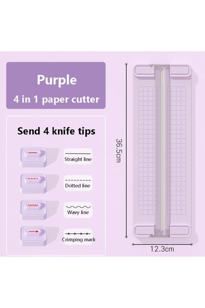 Choice1 purple 1PC 4 in 1 two-way paper cutter, manual office paper cutter, s...
