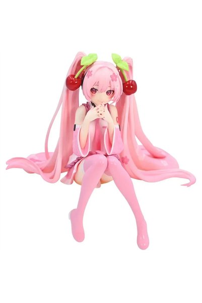 Choice Bandai No Box New Hatsune Miku Anime Figure Toys Pink Cherry Dress MIK...