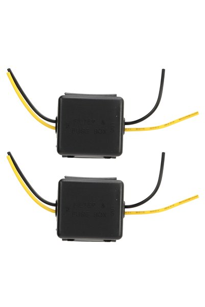 Choice black 2Pcs Car Power Filter Stereo Noises Reduction Stereo Noise Suppr...