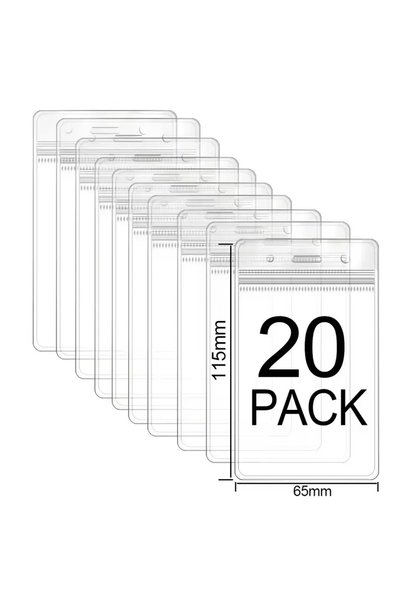 Choice3 A-Clear 20PCS 50/40/10/1PCS Transparent Name ID Badge Holder Waterpro...