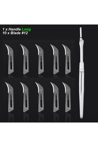Choice3 Blade No11 Handle L Scalpel Blades Handle Thick Long Carbon Steel Car...