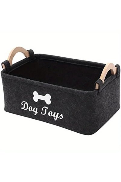 Choice M Felt Pet Toy Box, Dog Toy Box, Storage Basket Box - Perfect for Orga...