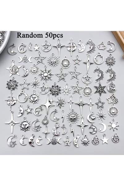 Choice1 SN1285-50 قطعة عشوائية 20/50/100 قطعة من سبائك معدنية على شكل نجمة وق...