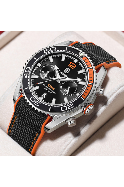 Choice1 No 6691 Black QINGXIYA Brand Luxury Multifunctional Quartz Watch Men ...