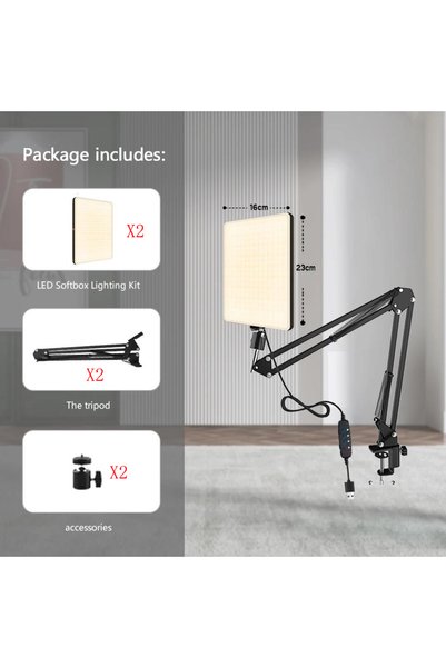 Choice 2pcs LED Photography Light Selfie Lights Conference Lighting Photo Stu...