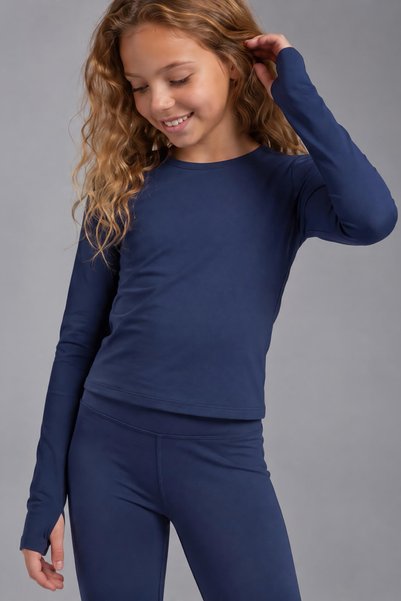 Colorinas Mellow Furry Inside Long Sleeve Girls' Top