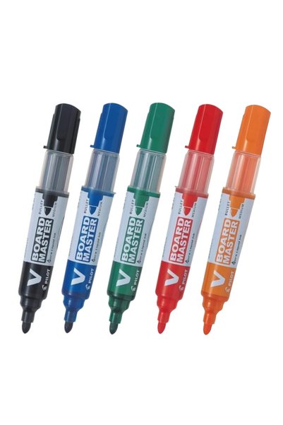 Pilot Marker pentru tabla Vboard Master, varf rotund, 2.3 mm, 5 bucati/set
